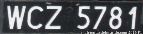 matrícula de coche de Polonia Matricula de Polonia antigua negra WROCLAW BRESLAVIA LICENSE PLATE POLSKA
