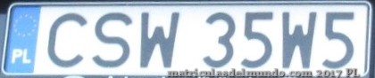 matrícula de coche de Polonia CSW