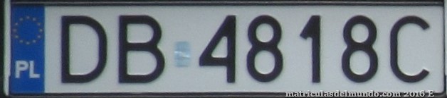 matrícula de coche de Polonia DB