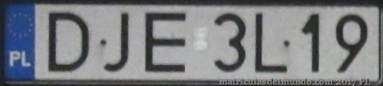 matrícula de coche de Polonia DJE