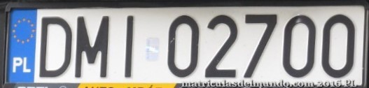 matrícula de coche de Polonia DMI