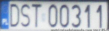 matrícula de coche de Polonia DST