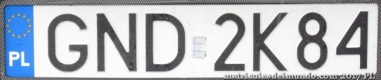 matrícula de coche de Polonia GND