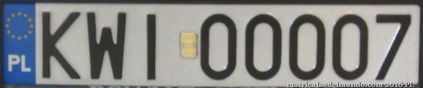 matrícula de coche de Polonia KWI
