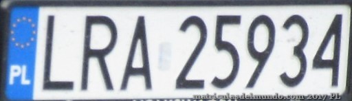 matrícula de coche de Polonia LRA