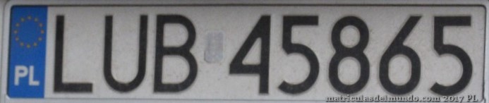 matrícula de coche de Polonia LUB