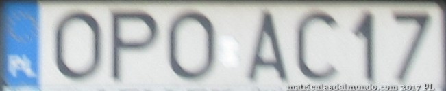matrícula de coche de Polonia OPO