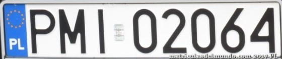 matrícula de coche de Polonia PMI
