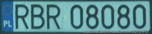 matrícula de coche de Polonia RBR