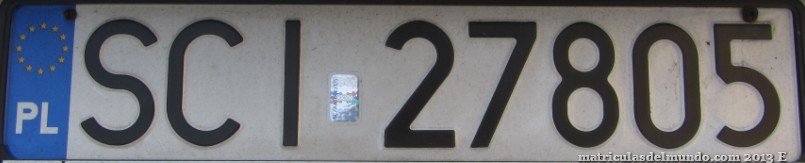 matrícula de coche de Polonia SCI