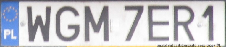 matrícula de coche de Polonia WGM
