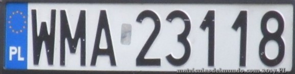 matrícula de coche de Polonia WMA