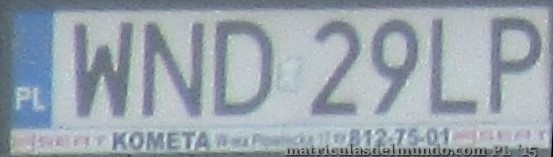 matrícula de coche de Polonia WND