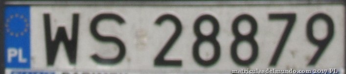 matrícula de coche de Polonia WS