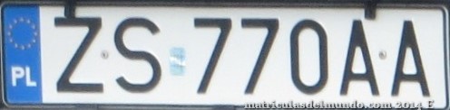 matrícula de coche de Polonia ZS