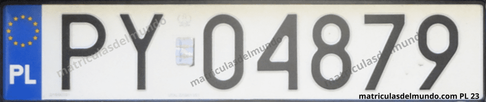 matrícula de coche de Polonia de Poznan con letras PY actual