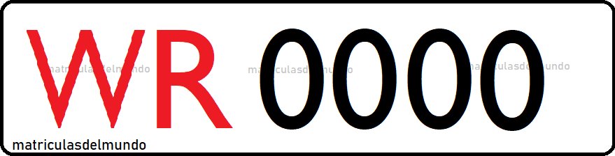 Matrícula de coche antigua de Polonia de los años 1923