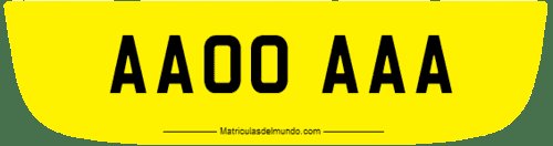 Jaguar license plate with non-standard UK size