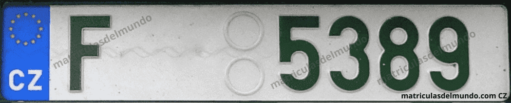 Matricula de Chequia verde F