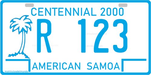 Matrícula de la Samoa Americana de alquiler R