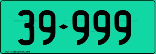 Old Samoa license plate with green background Old Samoa license plate with green background