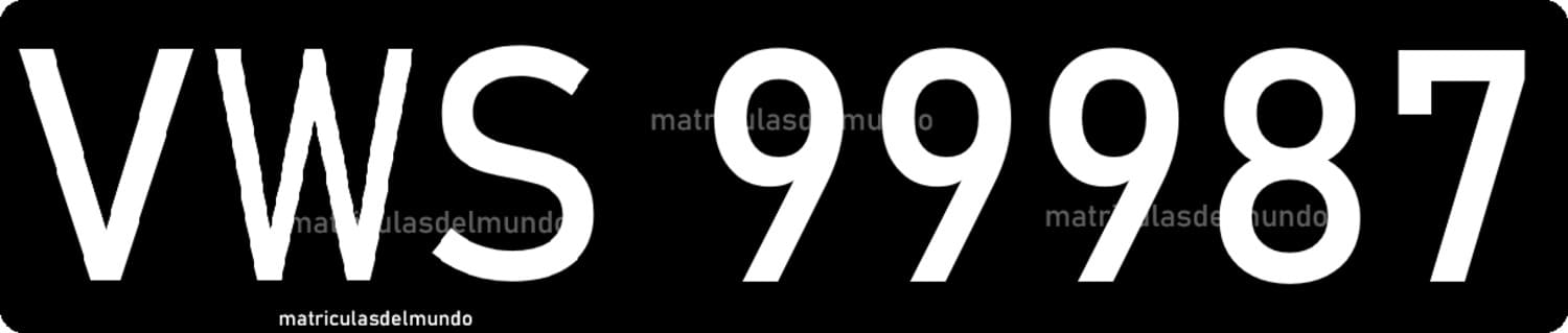 Ejemplo de matrícula especial letras VWS del Sarre en 1949