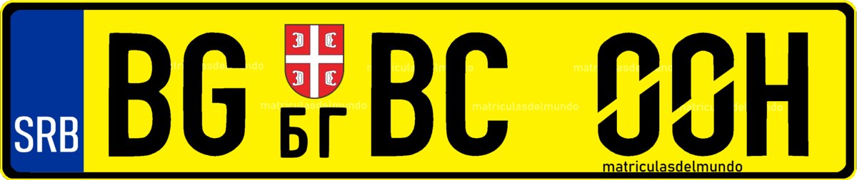 matricula serbia vehiculo historico