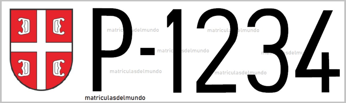 matrícula de Serbia militar con escudo