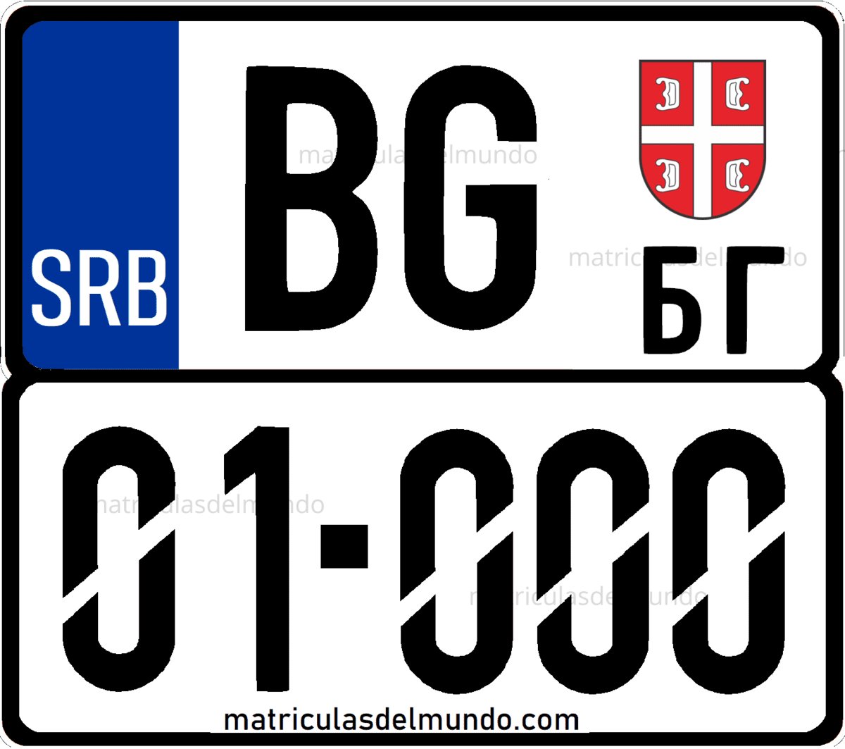 Matrícula de coche de Serbia de motocicleta