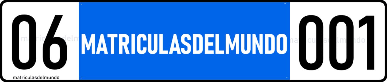 Ejemplo de dibujo de matrícula de Turquía personalizada con letras MATRICULASDELMUNDO