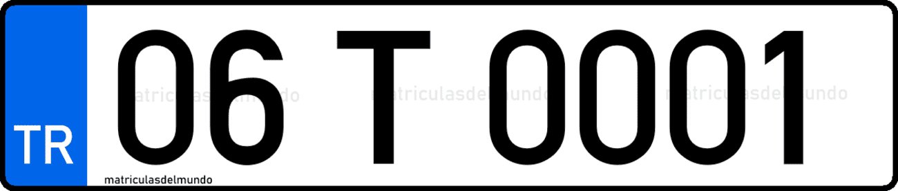 Matrícula de Turquía de taxi