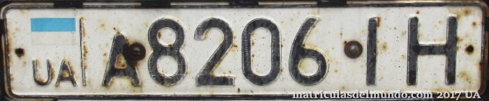 Matrícula de coche de Ucrania hasta 1995