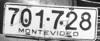 matrícula de coche de uruguay antigua