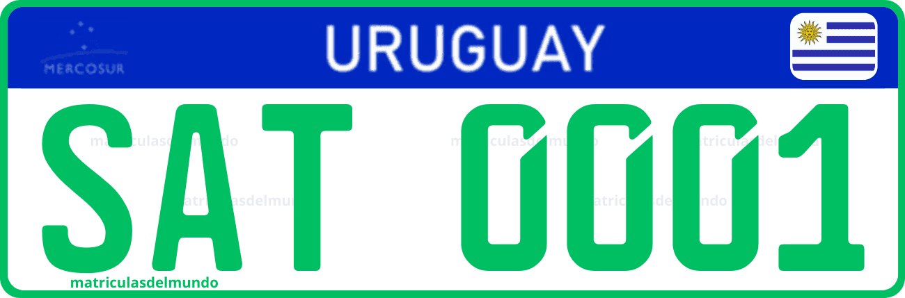 Matrícula especial de Uruguay actual del Mercosur para admisión temporaria de Montevideo