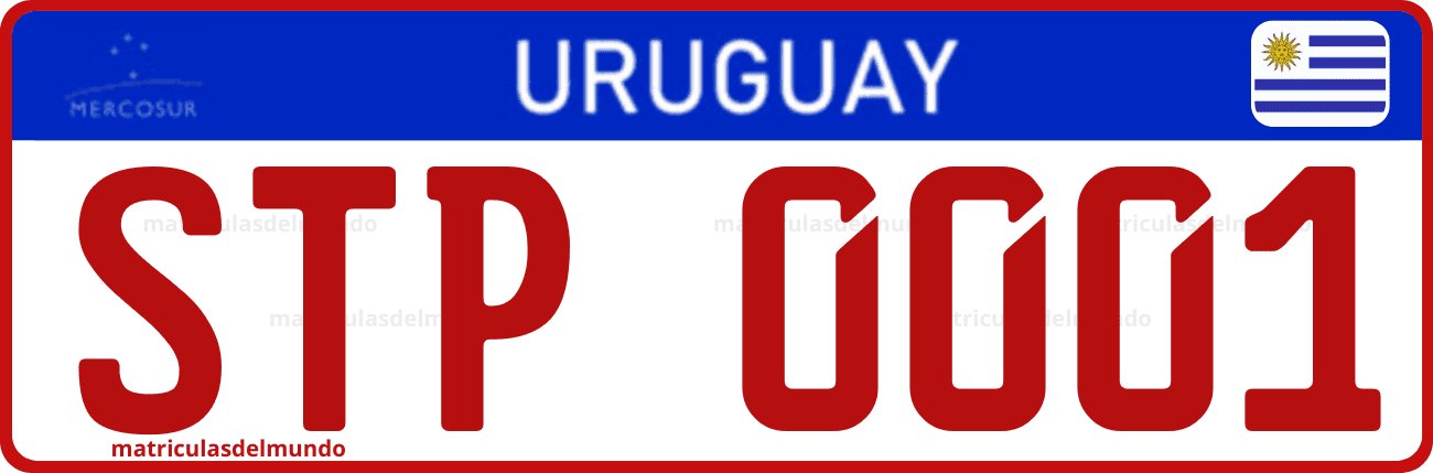 Matrícula especial de Uruguay actual del Mercosur para trasnporte de carga profesional de Montevideo
