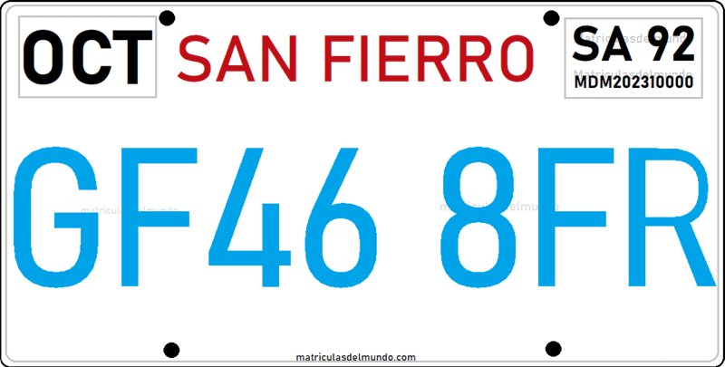 Standard license plate in GTA San Andreas from San Fierro
