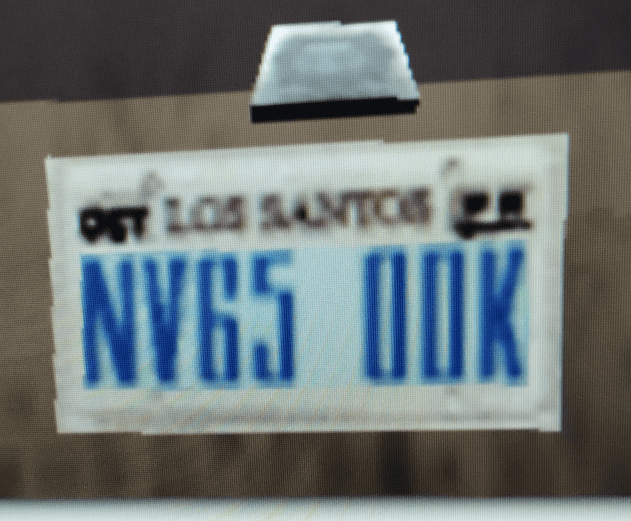 Matrícula de coche normal de GTA San Andreas NV650OK