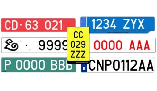 Image of an example plate from Spain - Special current plates