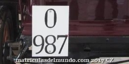 Matrícula de coche de Imperio Austrohúngaro actual con código A & H
