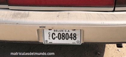 Image of an example plate from Belize
