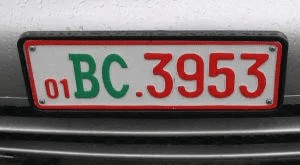 Image of an example plate from Burundi