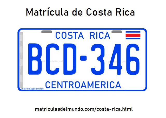 Image of an example plate from Costa Rica