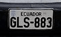 Matrícula de coche de Ecuador actual con código EC