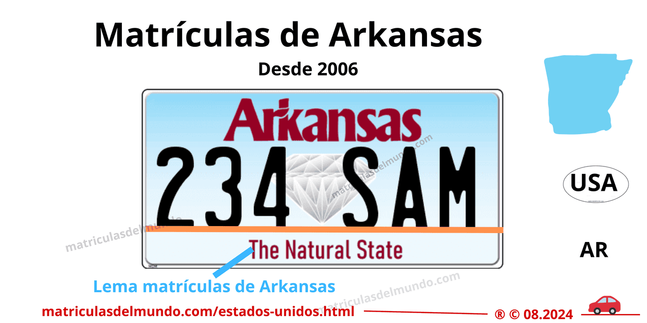 Arkansas (USA) license plate | All about plates 【2025】↓