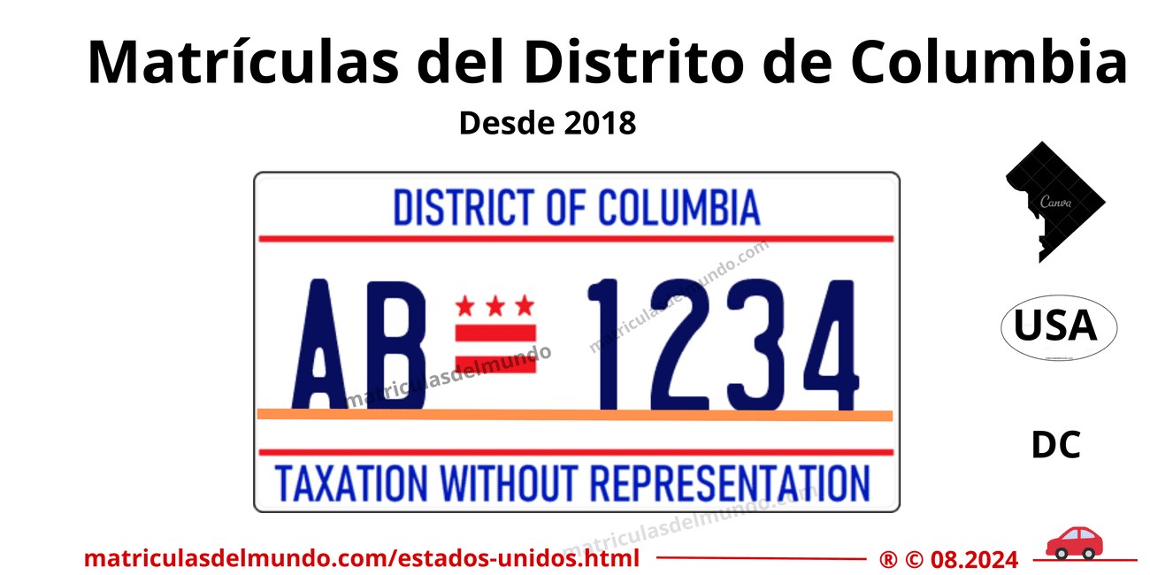 Matrícula de coche de Distrito de Columbia