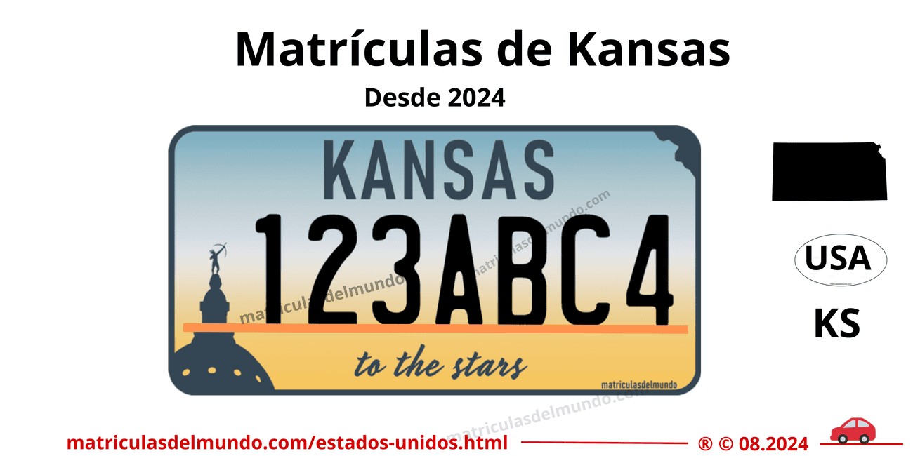 Image of an example plate from Kansas