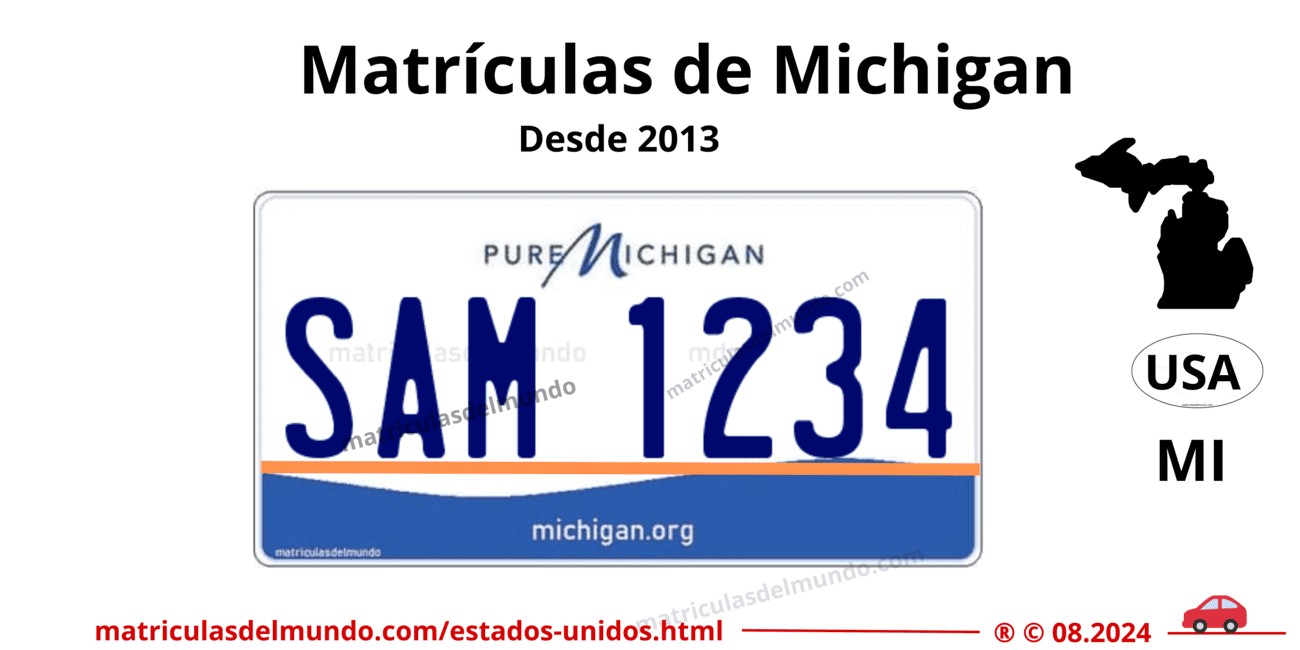 Car license plate from Michigan