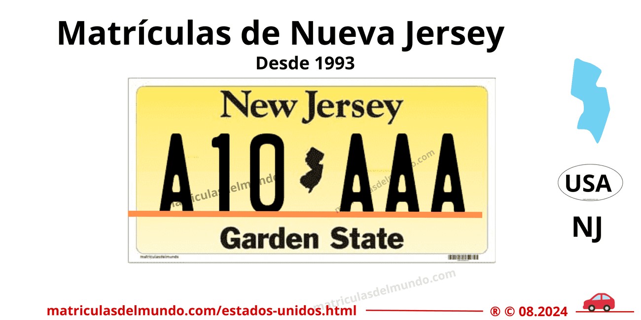 Matrícula de coche de Nueva Jersey