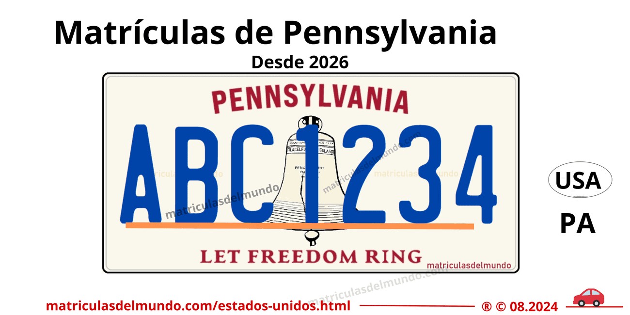 Car license plate from Pennsylvania