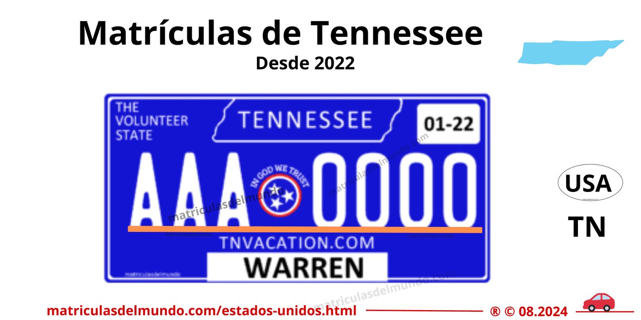 Image of an example plate from Tennessee